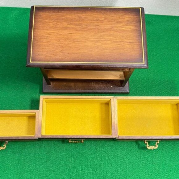 Vintage Gunther Mele 1970's Wooden Jewelry Box - Jewellery with Drawers - Vintag - Picture 2 of 10